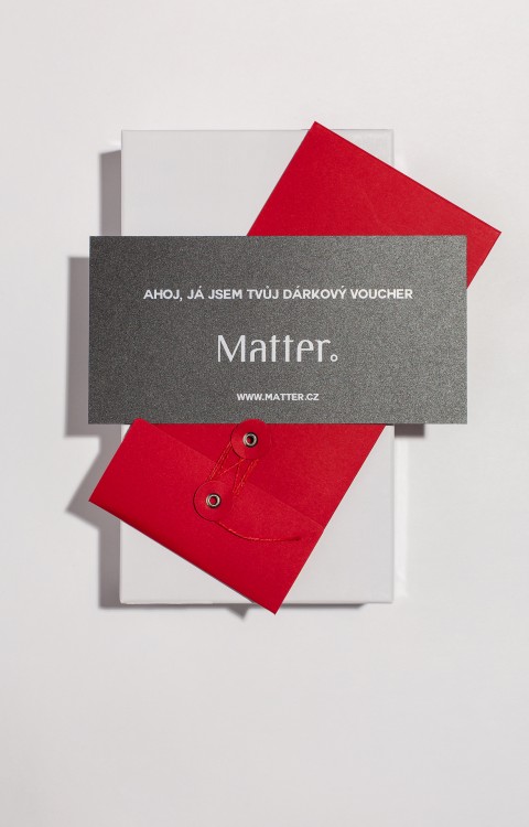 Dárkový voucher Matter v červené obálce - 